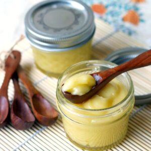 Two jars of coconut curd