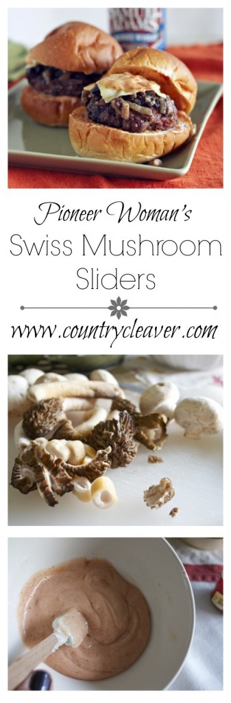 The Pioneer Woman's Swiss Mushroom Sliders