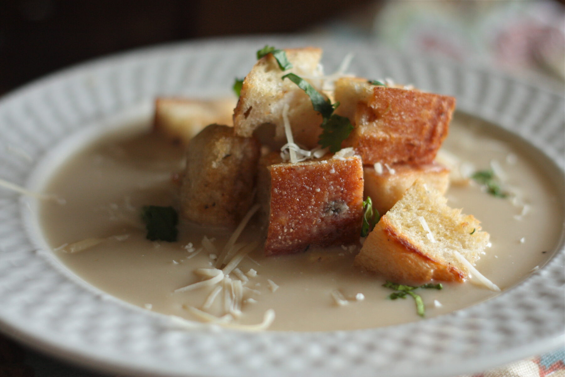 40 Clove Garlic Soup - homemadehome.com