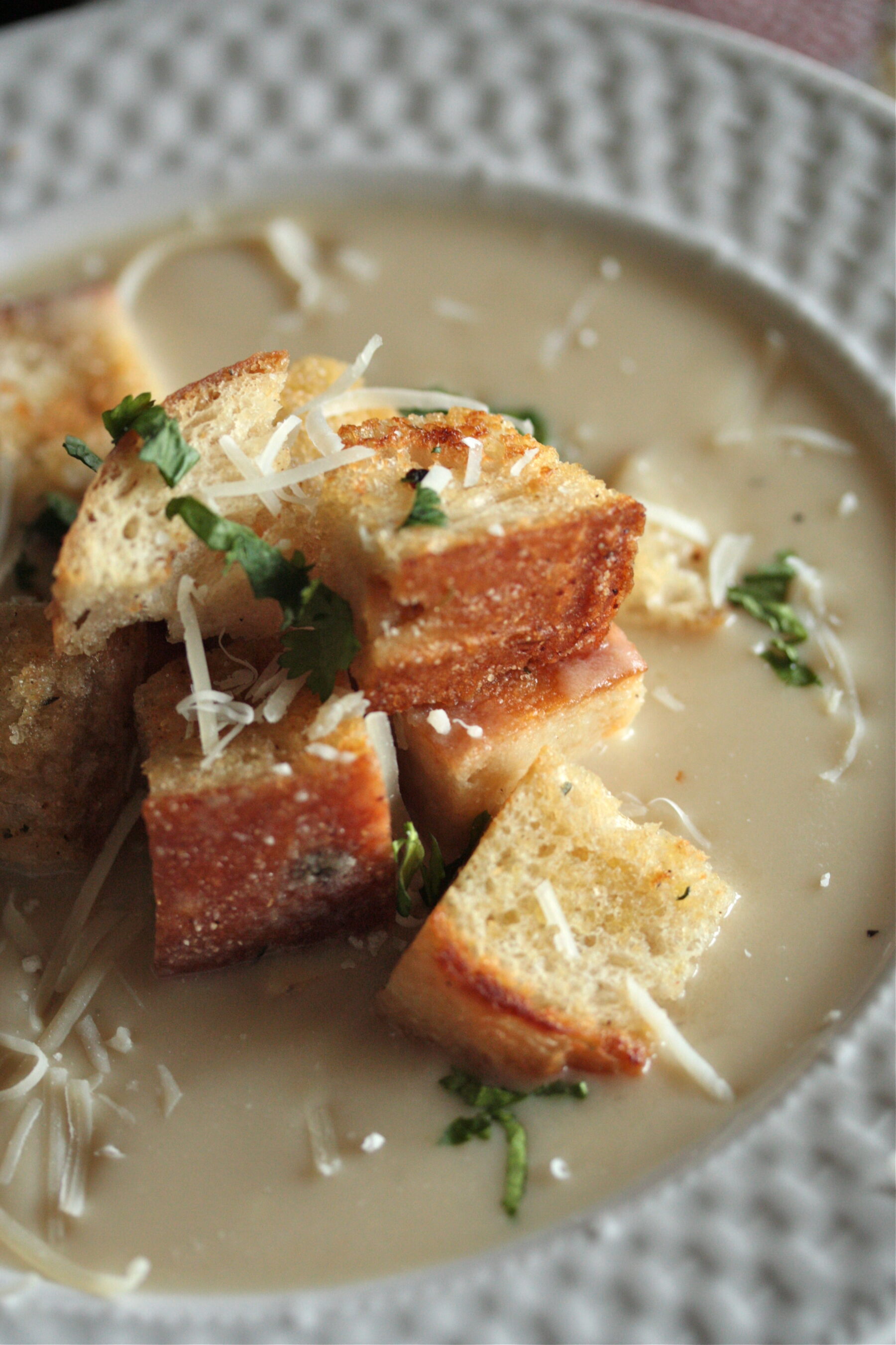40 Clove Garlic Soup - homemadehome.com