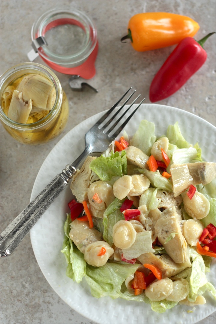 Artichoke Pasta Salad - homemadehome.com