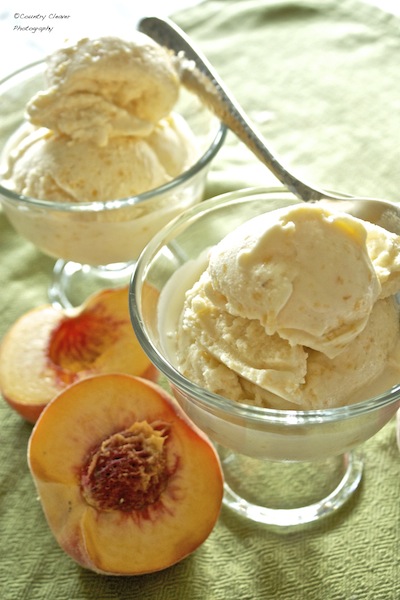 Peach Custard Ice Cream