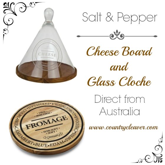 Australian Cheese Board and Glass Cloche 