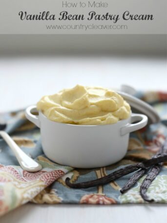 Vanilla Bean Pastry Cream in a ramekin