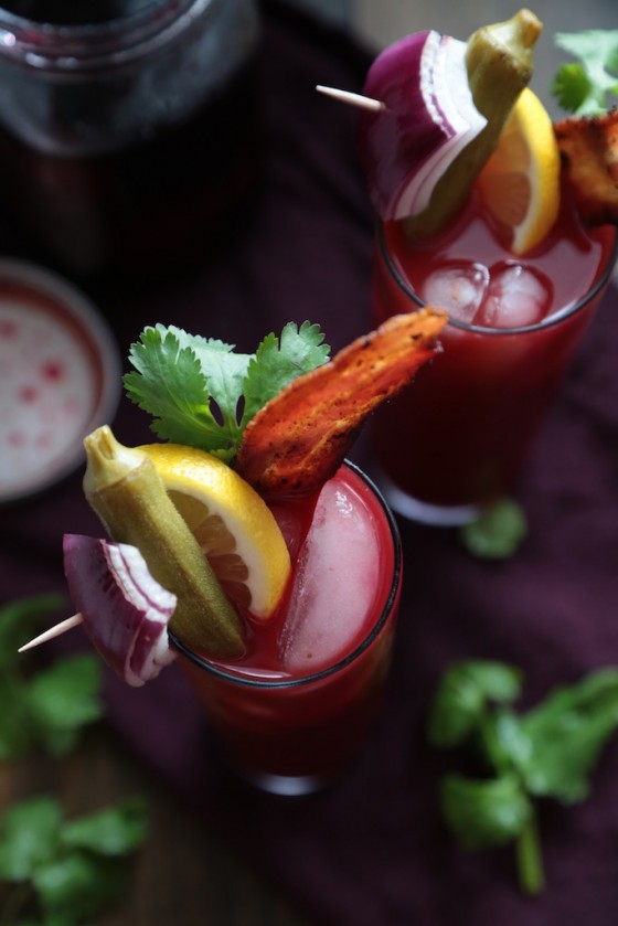 DIY Beet Infused Vodka Bloody Mary - homemadehome.com