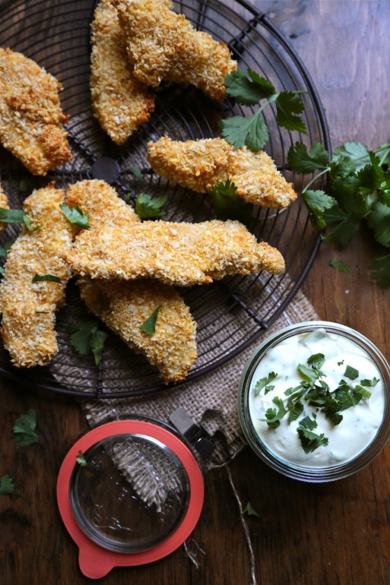 Jalapeno Cheddar Baked Chicken Strips - homemadehome.com