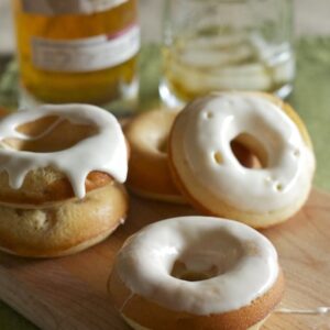 Baked Apple Fritters with Whiskey Glaze - homemadehome.com