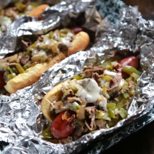 Philly Cheesesteak Hot Dog - homemadehome.com