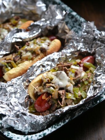 Philly Cheesesteak Hot Dog - homemadehome.com