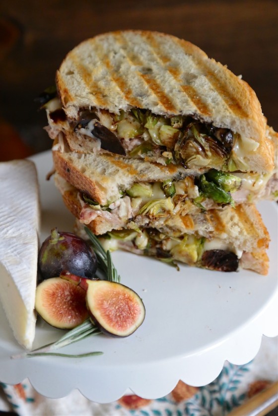 Fig and Roast Chicken Brie Panini - homemadehome.com
