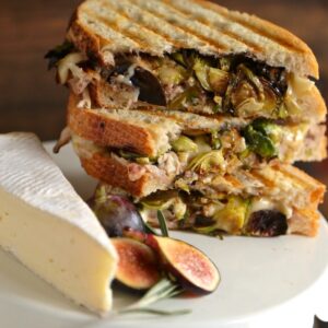 Fig and Roast Chicken Brie Panini - homemadehome.com