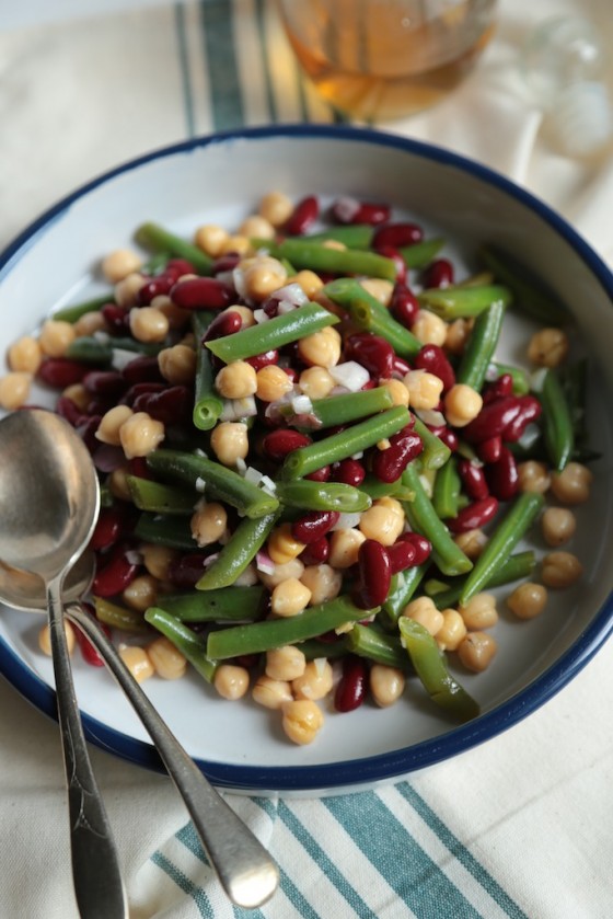 Favorite Three Bean Salad - Packed with protein and fiber - homemadehome.com