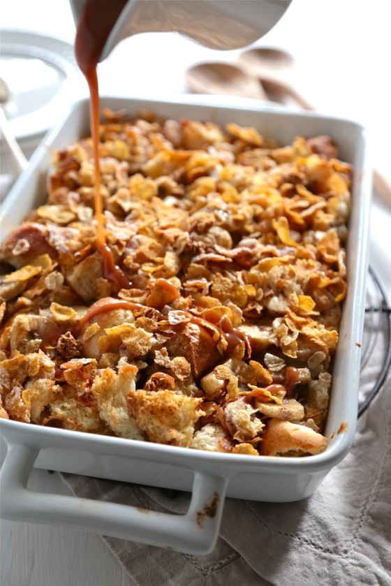 Banana Rum Caramel Crunch Bread Pudding - homemadehome.com Epically awesome and oh so sinful!