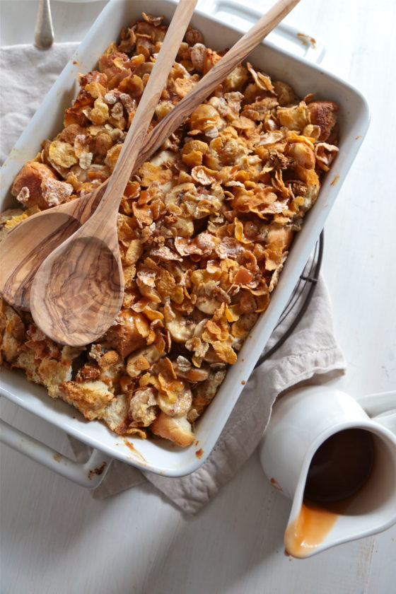 Banana Rum Caramel Crunch Bread Pudding - homemadehome.com Epically awesome and oh so sinful!