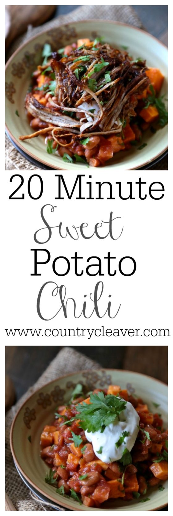 20 Minute Sweet Potato Chili