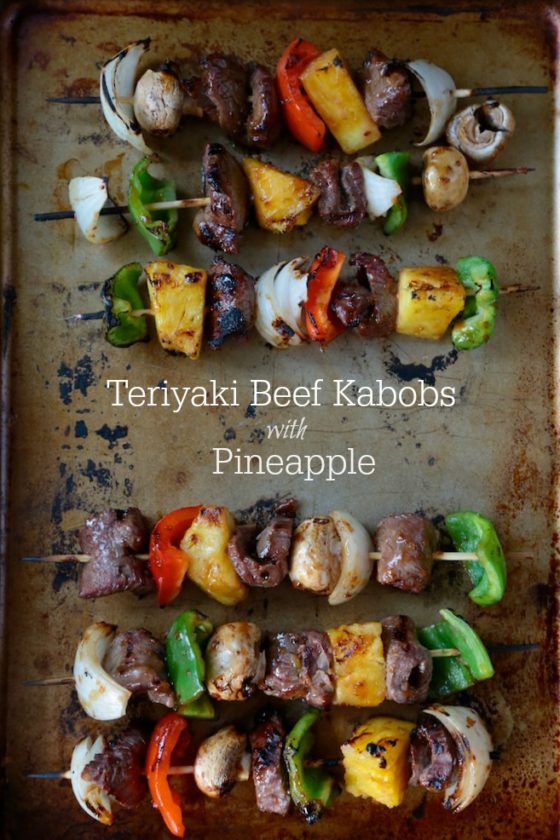 Teriyaki Beef Kabobs with Pineapple - homemadehome.com