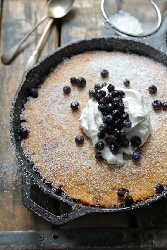 Blueberry Apricot Skillet Upside Down Cake - homemadehome.com The berries are so good this season, I have to make this!