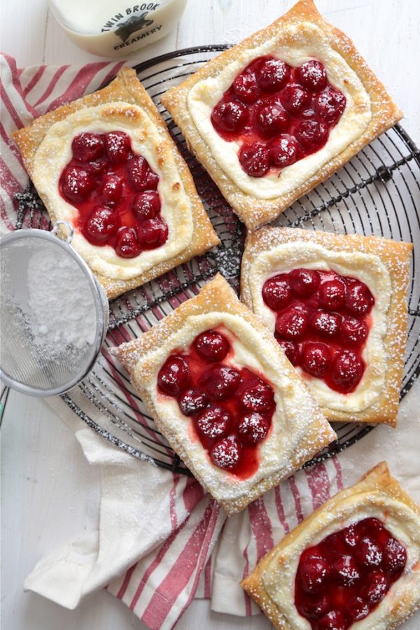 Quick and Easy Cherry Cream Cheese Danishes - homemadehome.com