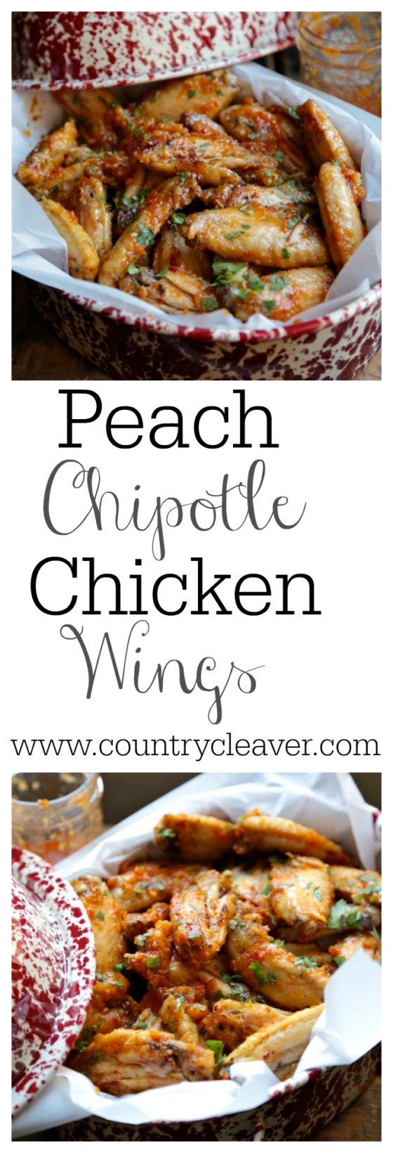 Peach Chipotle Chicken Wings