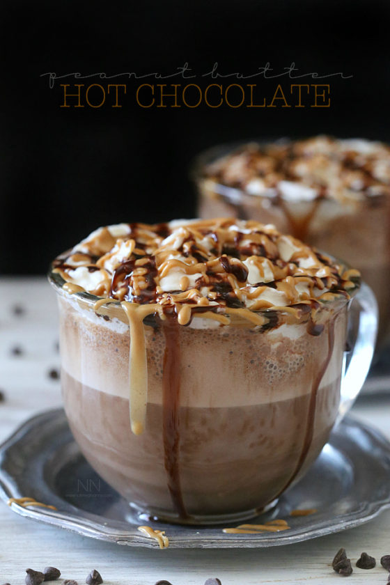 Peanut Butter Hot Chocolate - 25 Cocktails to Warm You UP!