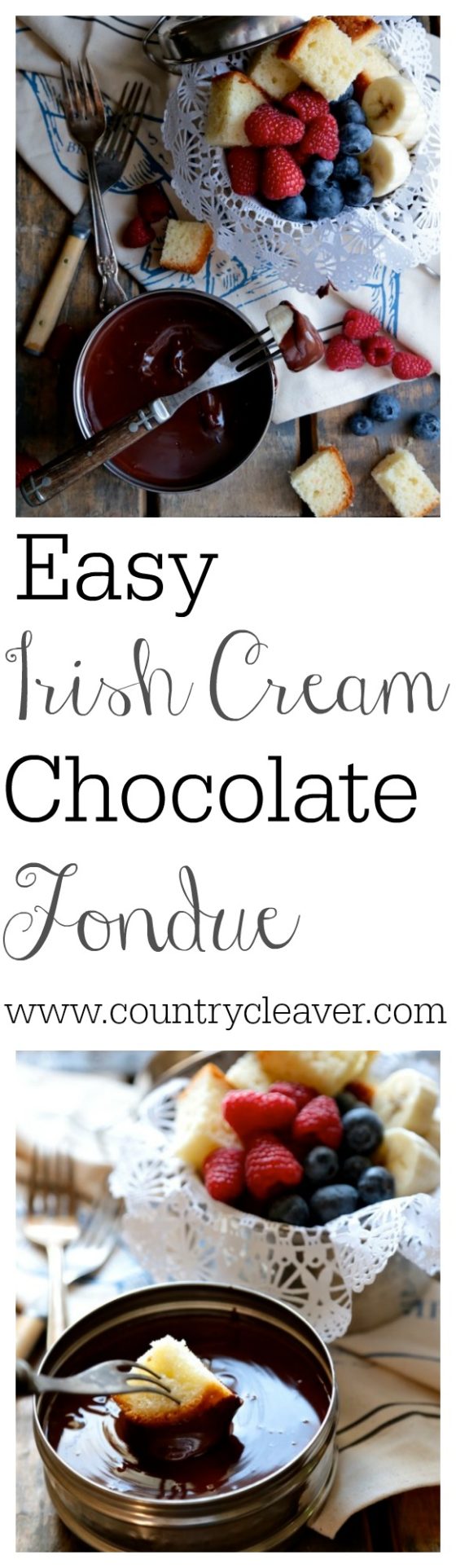 Easy Irish Cream Chocolate Fondue
