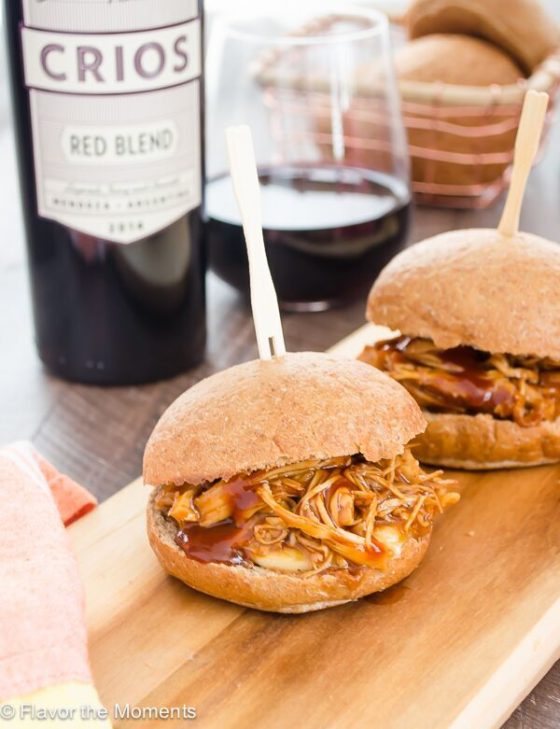BBQ Pulled Chicken Mozzeralla Sliders + 15 More Slow Cooker Appetizers for Game Day- homemadehome.com