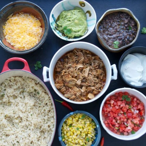 Beer Braised Carnitas Burrito Bowl + 15 More Slow Cooker Appetizers for Game Day- homemadehome.com