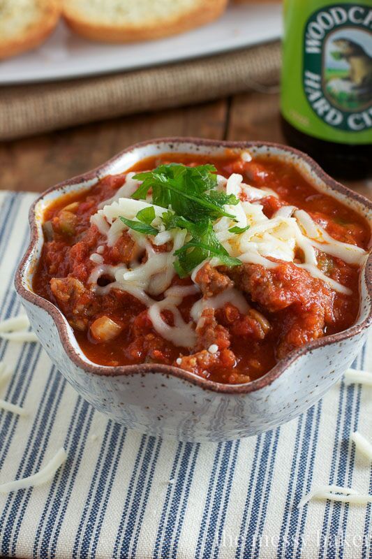 Slow Cooker Pizza Dip + 15 More Slow Cooker Appetizers for Game Day- homemadehome.com