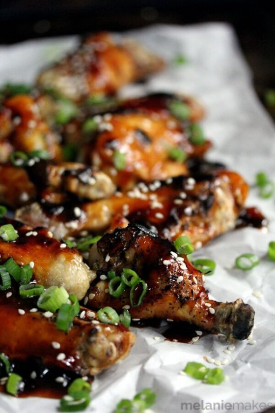 Slow Cooker Sriracha Teriyaki Wings + 15 More Slow Cooker Appetizers for Game Day- homemadehome.com