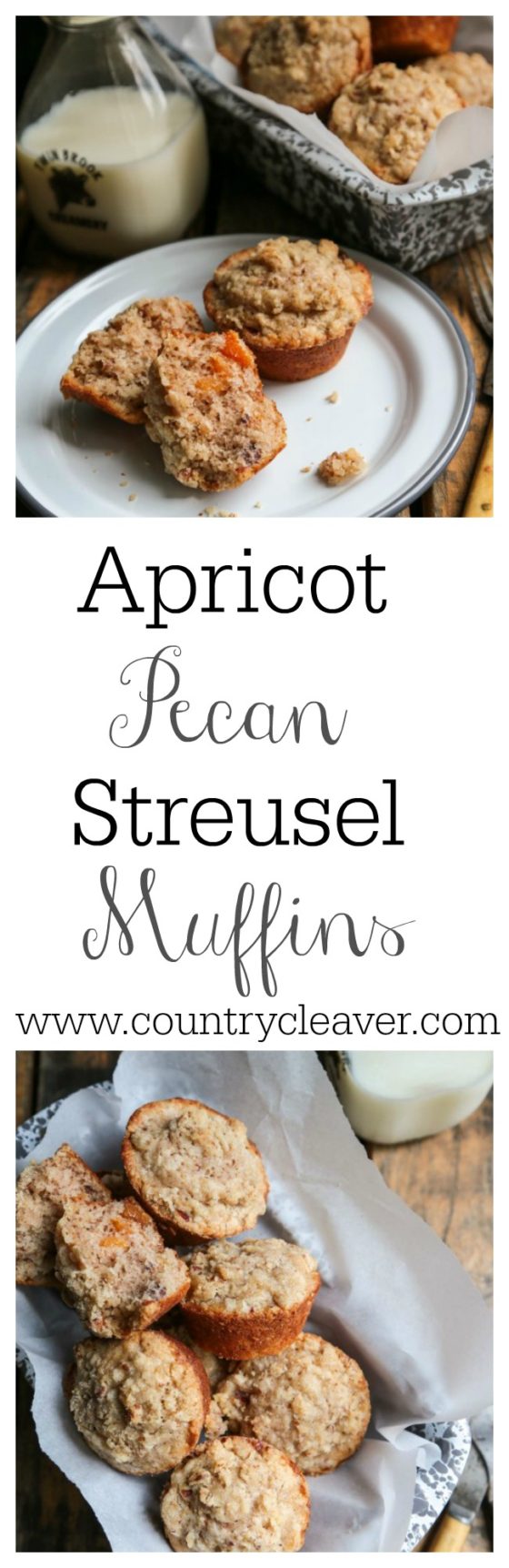 Apricot Pecan Streusel Muffins--homemadehome.com