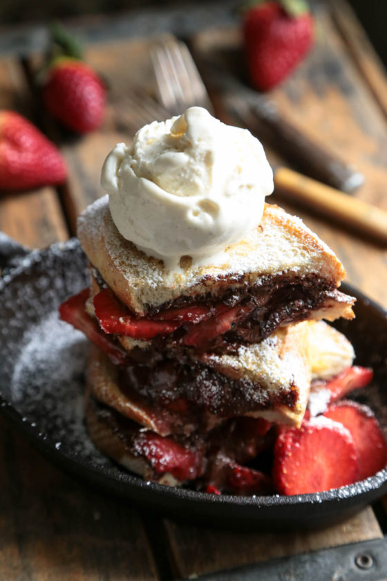 Nutella Strawberry Panini - homemadehome.com With ICE CREAM OF COURSE!! 