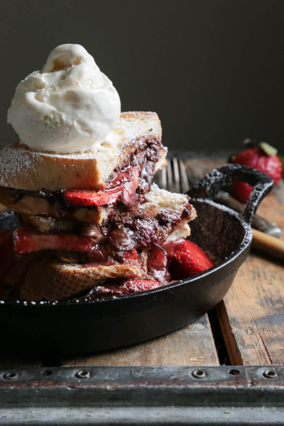 Nutella Strawberry Panini - homemadehome.com With ICE CREAM OF COURSE!! 