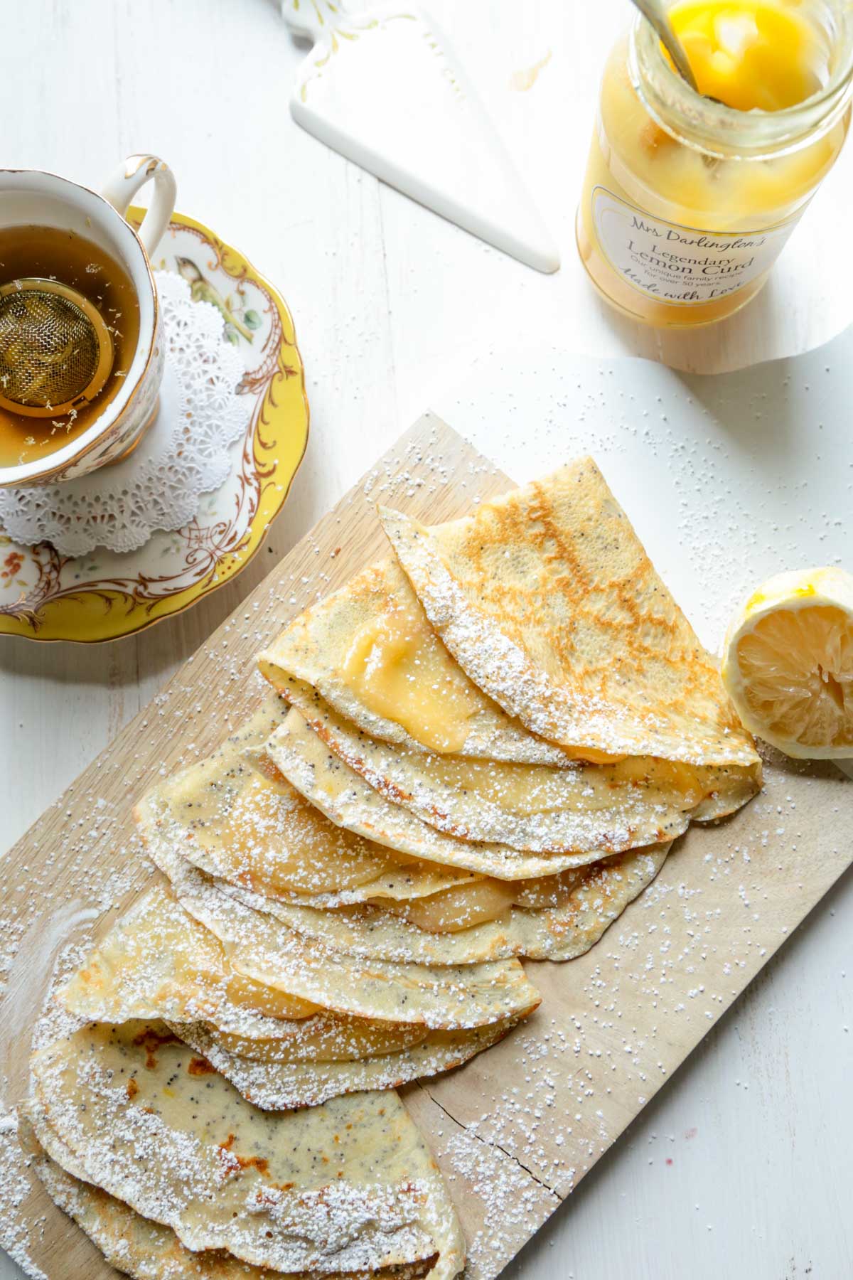 Lemon Poppyseed Crepes with Lemon Curd - And NO Fancy Pans Required! - homemadehome.com
