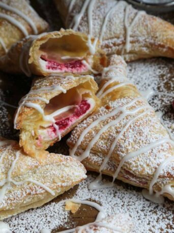 Easy Raspberry Cream Cheese Turnovers - Done in 30 minutes!