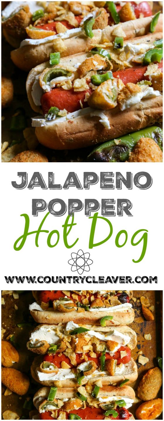 Jalapeno Hot Dog - Jalapeno Peppers, Cream Cheese, and Crispy Chips on top!