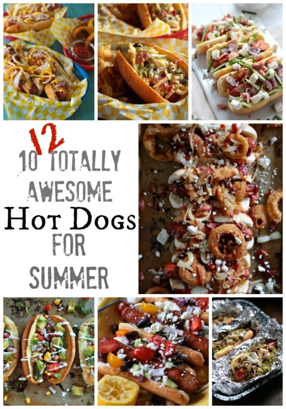 12 Totally Awesome Hot Dogs that will make your summer memorable!! These will make new classics out of fun twists! Enjoy your summer by the grill with these easy grilling recipes