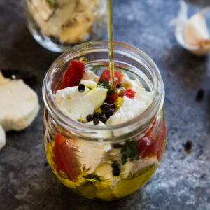 Marinated Goat Cheese - Perfect for a holiday gift!