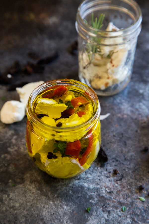 Marinated Goat Cheese - Perfect for a holiday gift!