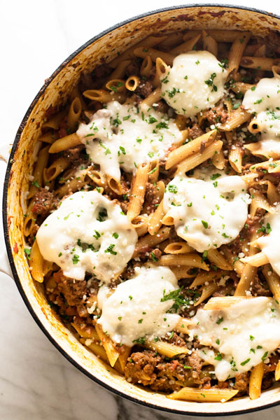 30-Minute-One-Pan-Beef-Penne-50 One Skillet Dinners