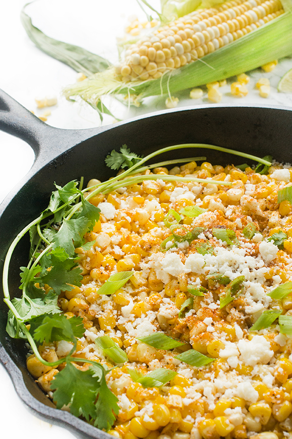 Skillet-Mexican-Street-Corn-a-fast-and-easy-side-dish-recipe 50 One Skillet Dinners