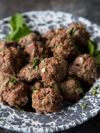 Whole30 Greek Lamb and Beef Meatballs