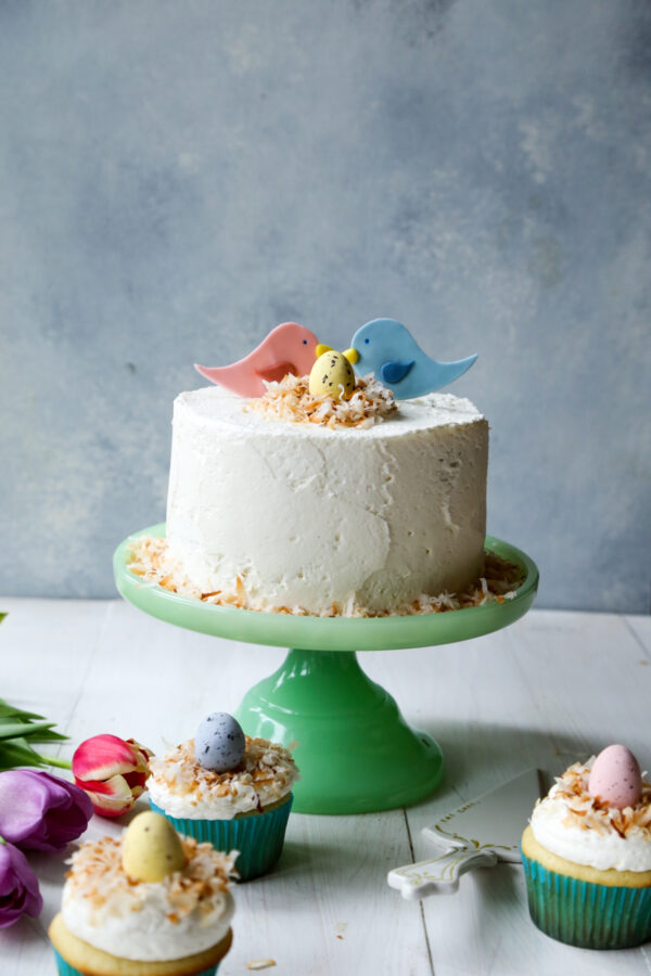 Orange Blossom and Almond Cake with Whipped Buttercream Frosting