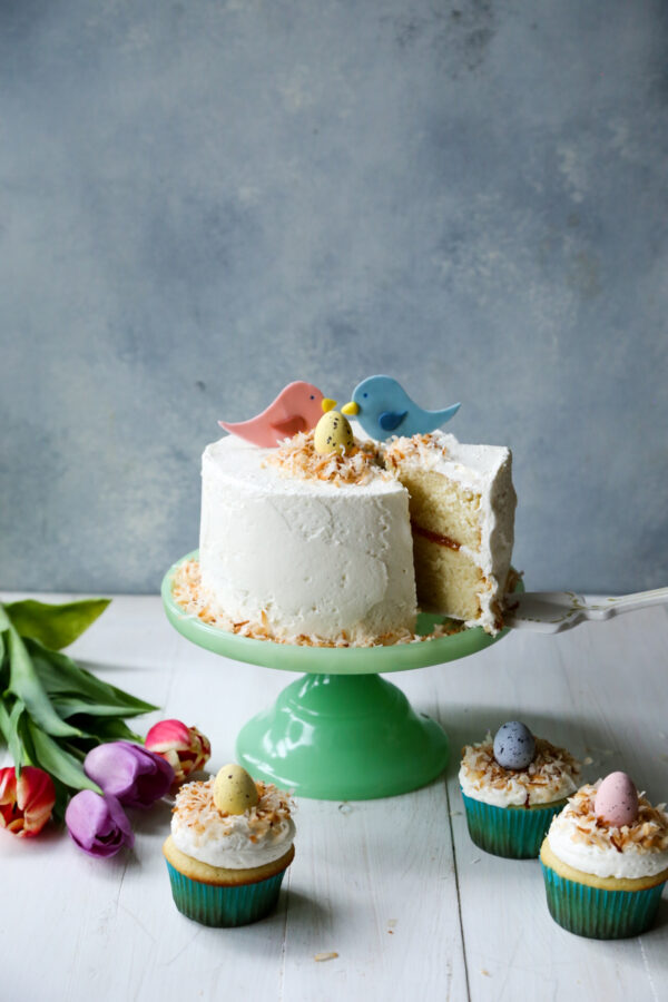 Orange Blossom and Almond Cake with Whipped Buttercream Frosting