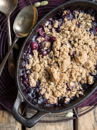 Blueberry Coconut Cardamom Crumble