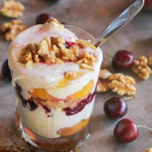 Roasted Peach Cheese and Walnut Yogurt Parfaits + 25 MORE Epic Desserts in Jars