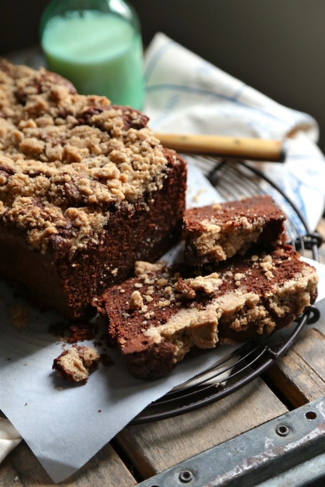Double Chocolate Chip Gingerbread Streusel Pound Cake
