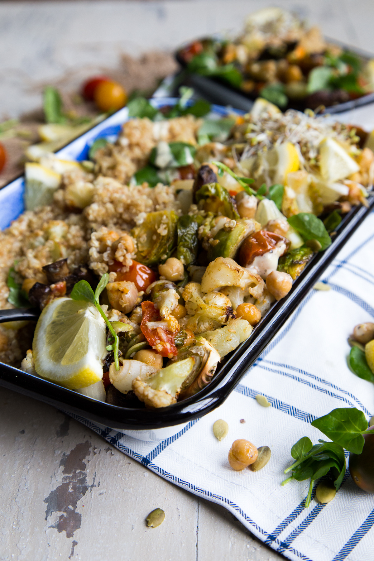 Dukkah Roasted Veggie Pilaf Bowls - Nourishing Superfood Bowls - Paleo and Vegan options! All Gluten Free!
