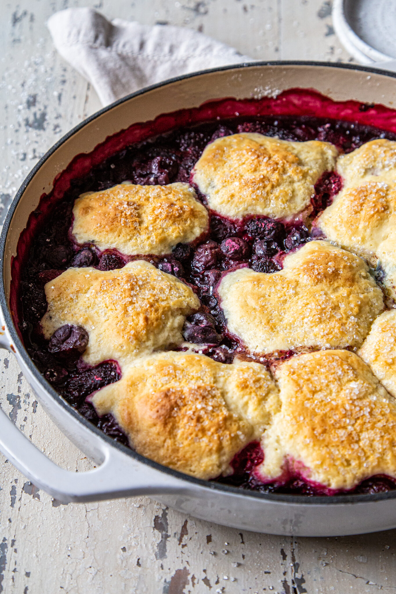 Easy Cast Iron Berry Cobbler - Homemade Home