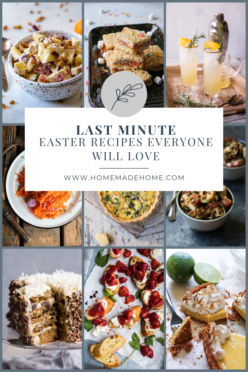 A collage of recipes for Easter.